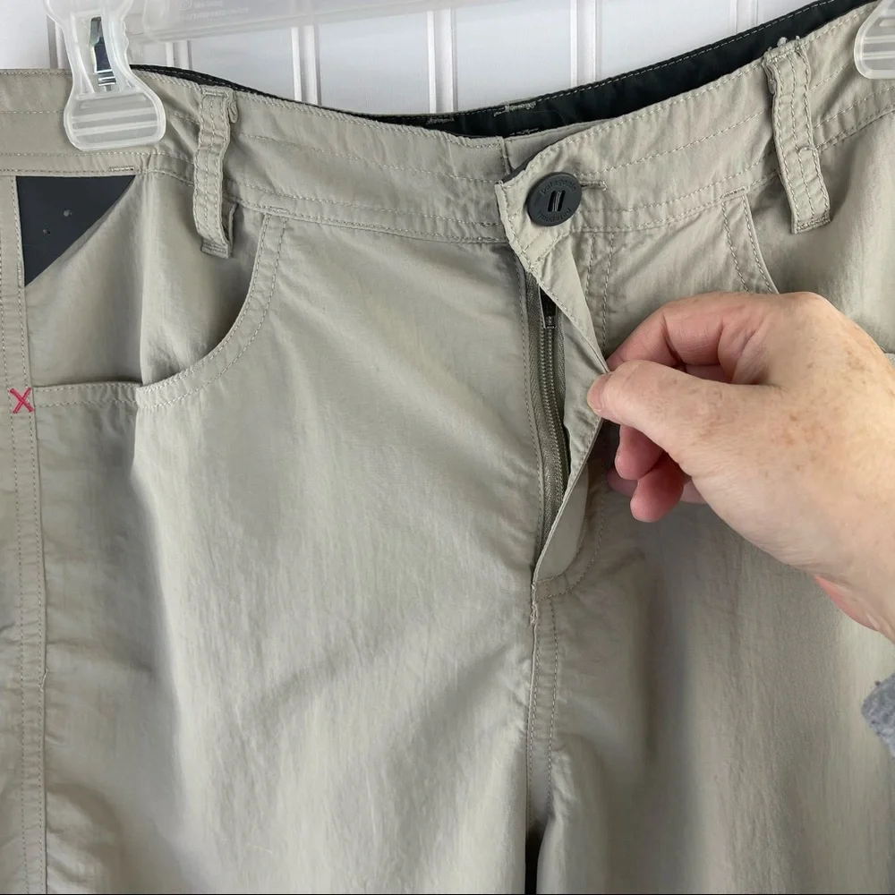 Patagonia Away From Home Hiking Tan Khaki Nylon Bermuda 9” Shorts 14